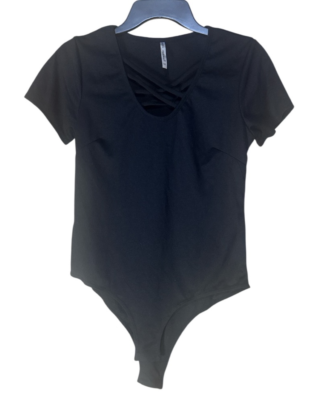 ICON Apparel Dance Leotard Black Ballet Leotard Crisscross Bodysuit - Size M